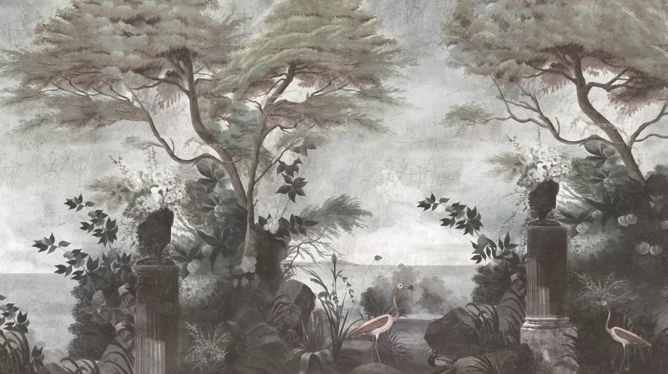 Le jardin au flamant roseDecoração envelhecida e patinada - Ananbô