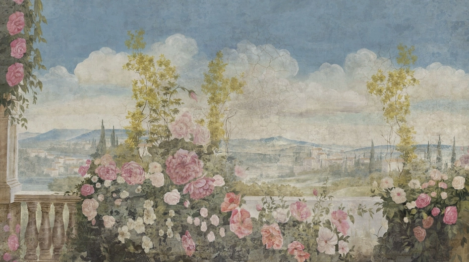 Les roses de Santa GiuliaCouleur décor vieilli et patiné - Ananbô