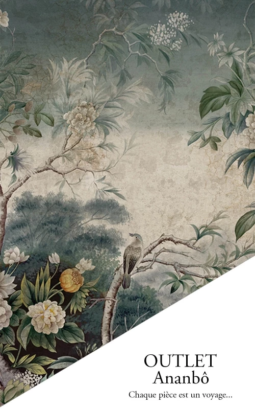 Les jardins de Nhi bleu de chine patine XVIIIème 