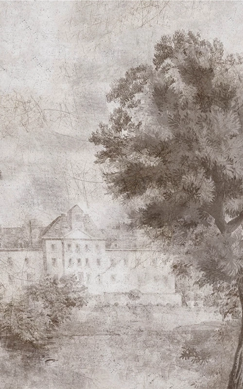 La bastide d'Angèle grisaille sépia patiné